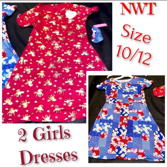 10-12 Girls dress lot, size 10-12, NWT, 2 piece set,2 patterns, girls NWT - Picture 3 of 15